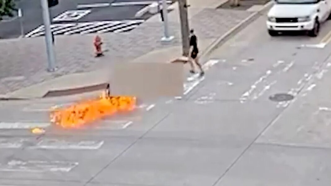 Man arrested after throwing Molotov cocktail at person in wheelchair near OKC police headquarters
