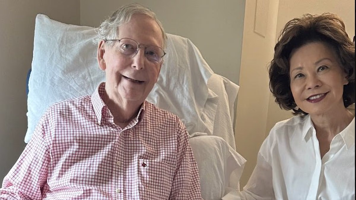 Mitch McConnell breaks four-week silence with first photo and update on his mystery hospitalization
