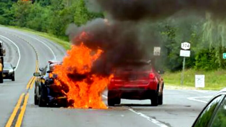 Fiery NY Police Car Crash: Troopers Injured in 3-Vehicle Collision Blaze