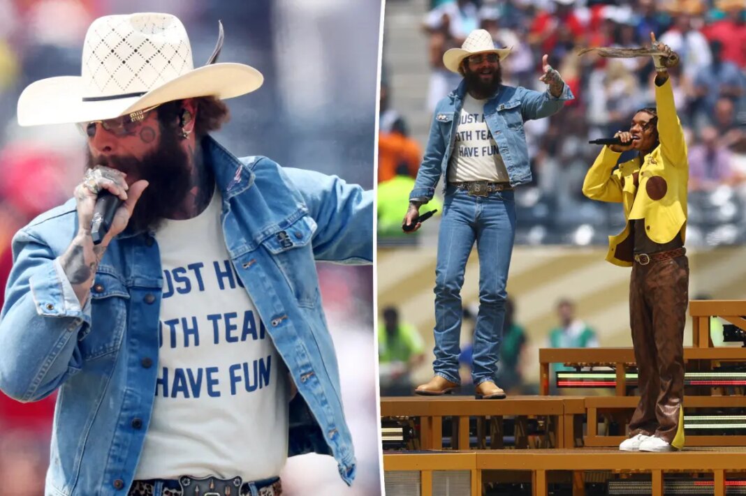 Post Malone kicks off World Cup final 2026 with electric performance of 'Sunflower' with Swae Lee