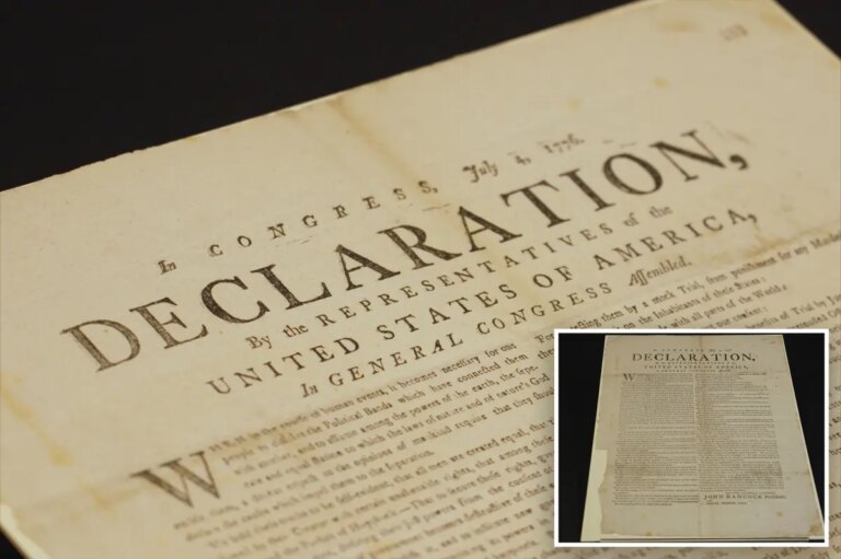 UK Archives Uncover Rare Declaration of Independence in Seized US Ship Papers