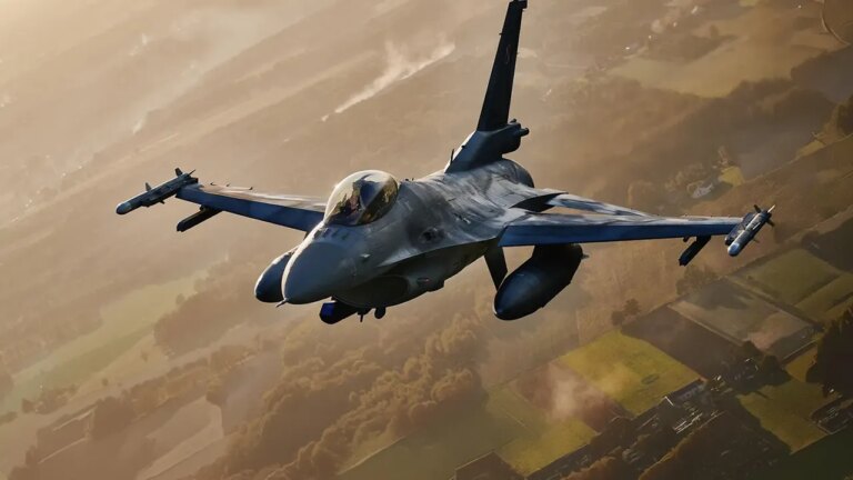 Romanian F-16 Takes Historic Shot, Downs Drone After Airspace Incursion