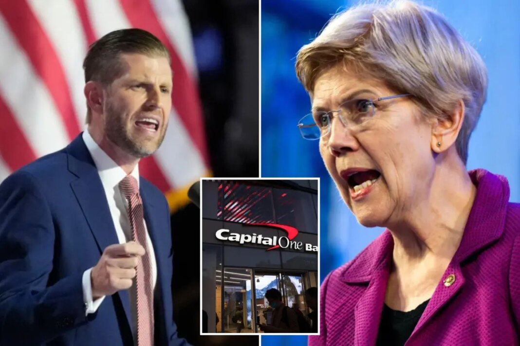 Sen. Elizabeth Warren presses Eric Trump for update on Capital One de-banking lawsuit