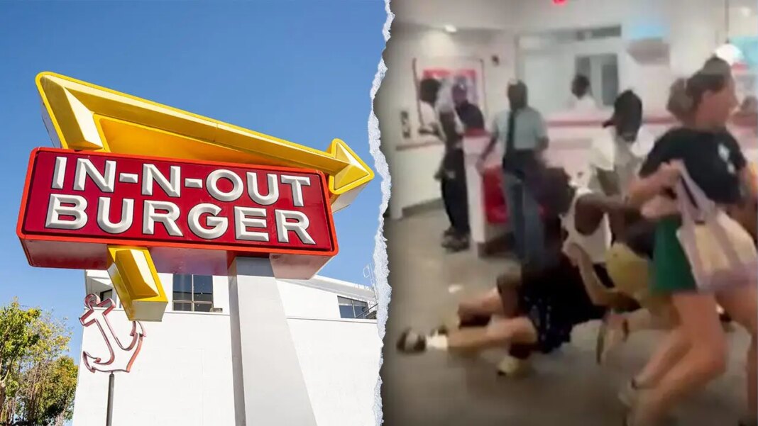 Teen brawl inside In-N-Out sends customers running during monsoon storm, video shows