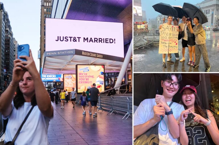 Tourists Uncover Taylor Swift and Travis Kelce’s Surprise MSG Wedding in Iconic NYC Encounter