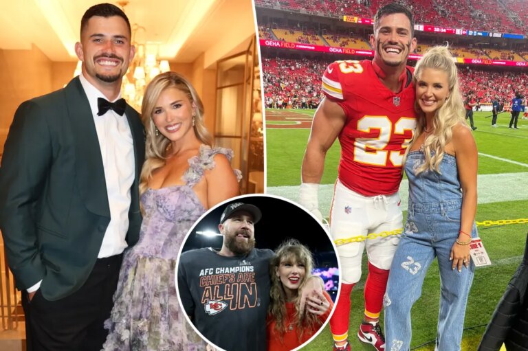 Teammate’s wife of Travis Kelce scores nearly $7,000 Chanel handbag in wedding raffle