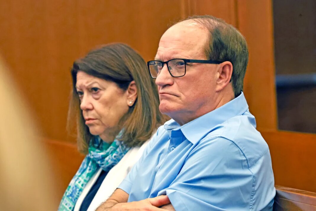 Paula and Mike Musgrove, parents of Lindsay Clancy, sit as jury selection starts in Lindsay