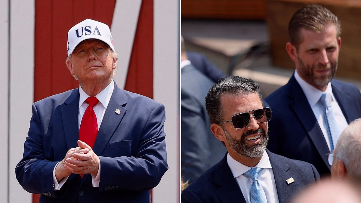 Trump jokes about having 'threesome' with his 'two beautiful' sons