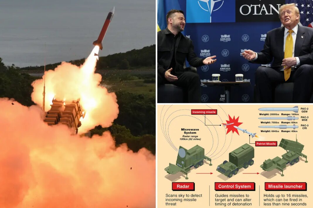 Trump says he'll give Ukraine the right to make Patriot missiles