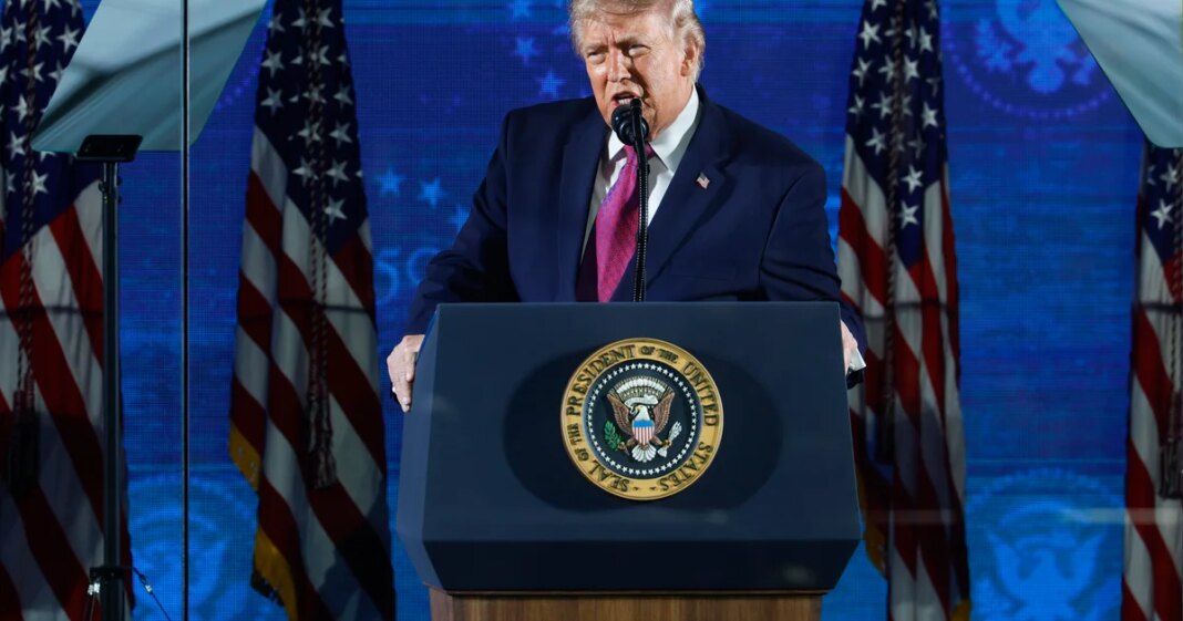 Trump warns of "communist menace" in July 4th speech
