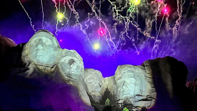 Trump’s Mount Rushmore Speech Features 28 Minutes of Iconic Rhetoric and 23 Minutes of Spectacular Light and Fireworks Display