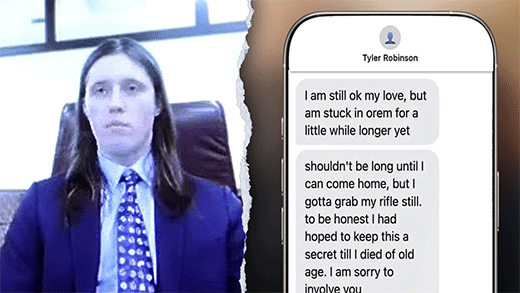 Lance Twiggs seen with alleged texts to Tyler Robinson