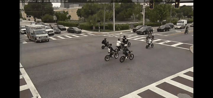 WATCH: E-bike teen takeover swarms downtown city streets blocking traffic, leading to charges