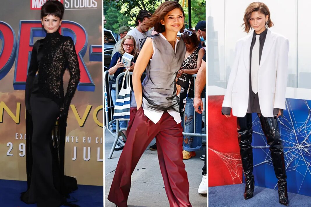 Zendaya’s ‘Spider-Man: Brand New Day’ press tour looks are black, white and red all over