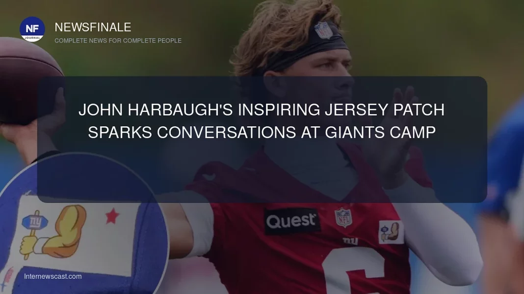 John Harbaugh's Inspiring Jersey Patch Sparks Conversations at Giants Camp - NewsFinale