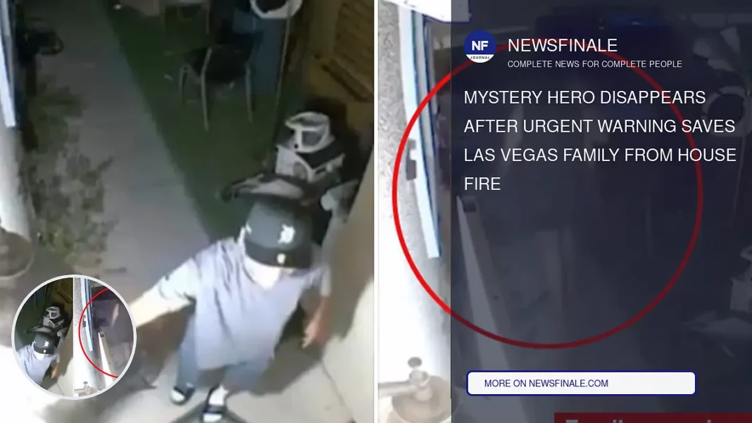 Mystery Hero Disappears After Urgent Warning Saves Las Vegas Family from House Fire - NewsFinale