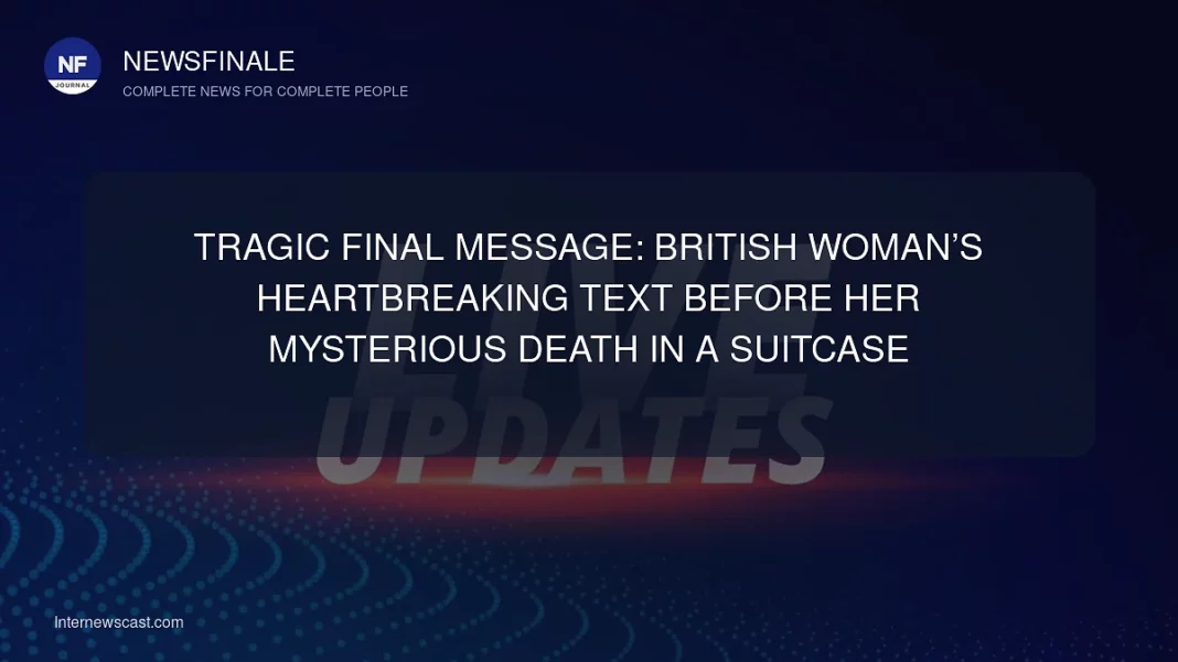 Tragic Final Message: British Woman’s Heartbreaking Text Before Her Mysterious Death in a Suitcase - NewsFinale