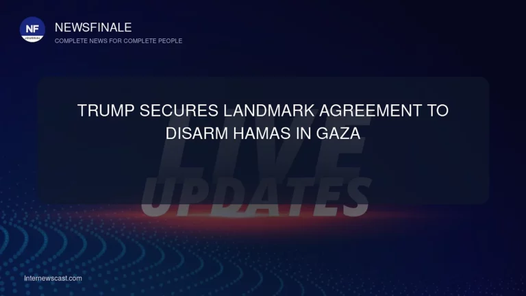 Trump Secures Landmark Agreement to Disarm Hamas in Gaza