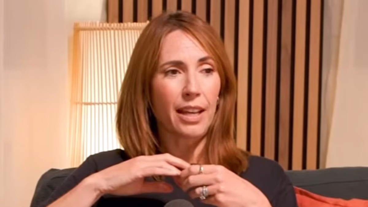 Alex Jones, 49, admits she's suffering from perimenopause rage as she questions whether having a child at 44 'delayed her symptoms'