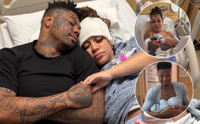 BLUEFACE AND NEVAEH AKIRA WELCOME SON JOHNATHAN JAMAL PORTER