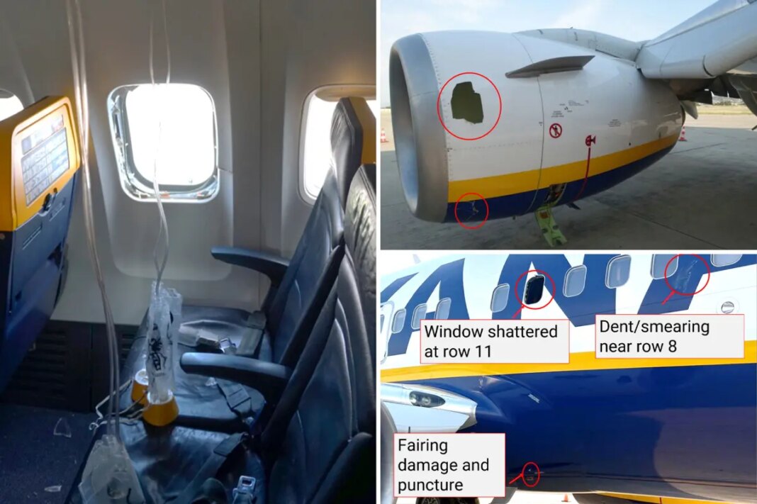 Bird strike may have caused Ryanair passenger to be partially sucked out of window