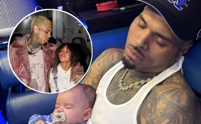 CHRIS BROWN ENJOYS DAD TIME WITH HIS KIDS WHILE ON TOUR WITH USHER
