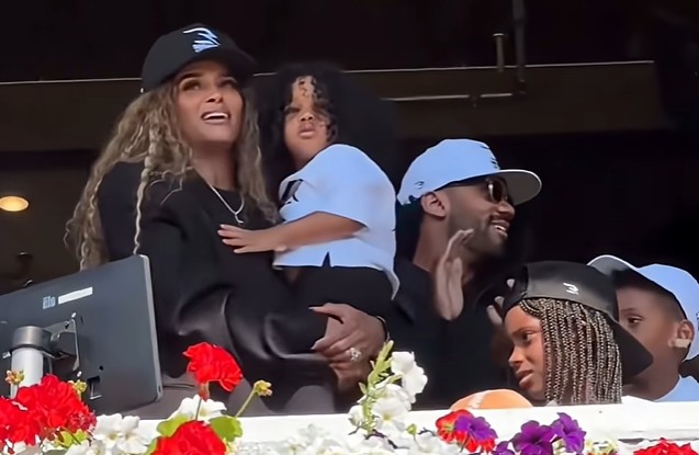 CIARA AND RUSSELL WILSON CELEBRATE BIG WIN AT SARATOGA WITH THEIR KIDS