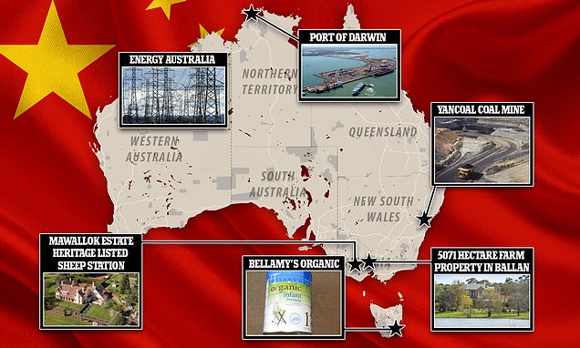 Chinese investment has dried up but the communist superpower still owns major Australian assets