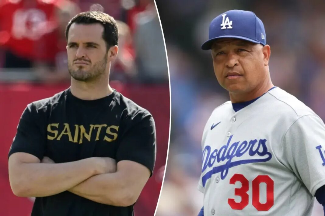 Derek Carr shows Dodgers’ Dave Roberts love after UCLA coach news