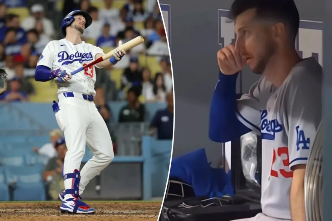 Dodgers’ Kyle Tucker struggles continue with emotional dugout moment