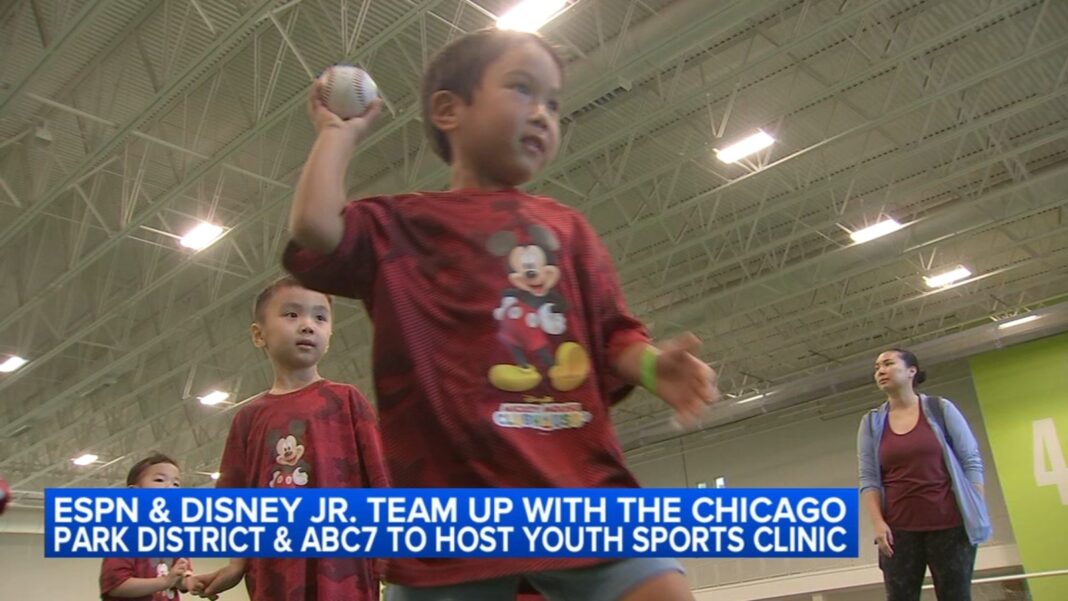 ESPN, Disney Jr. partner with Chicago Park District, ABC7 for free 'Mickey & Me: Let Kids Play!' sports clinic at ComEd Rec Center