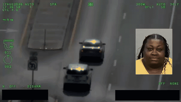 Martin County sheriff’s deputies track a vehicle before the arrest of Moniquie Love Turnbull in Florida