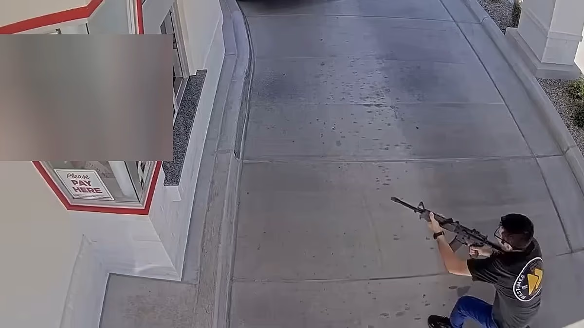 In-N-Out shooting footage shows staff dive to floor amid gunfire