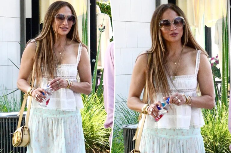 Jennifer Lopez Masterfully Mixes Luxe Valentino Bag with Budget-Friendly $48 Free People Top