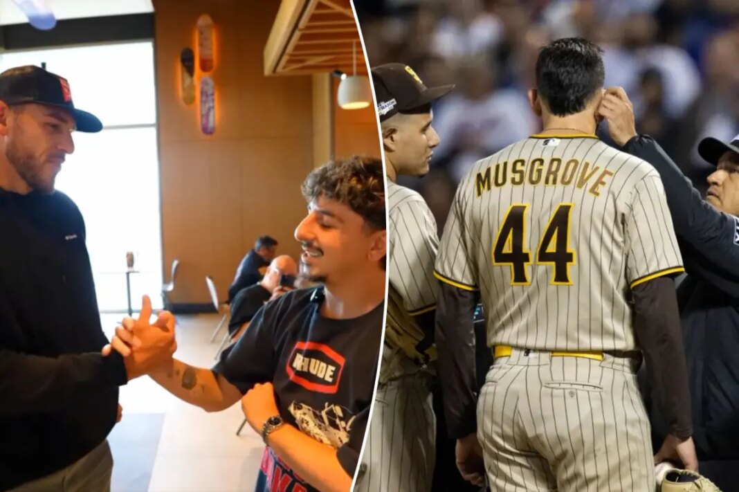 Joe Musgrove shares injury update with content creator FaZe Rug