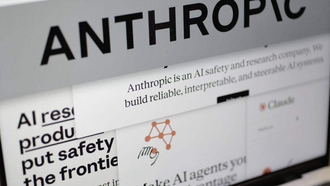 FILE - Pages from the Anthropic website and the company