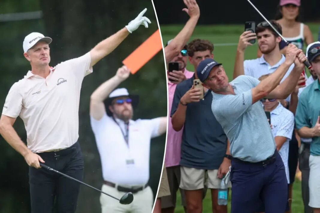 Justin Rose delivers wild 9th-hole ace during Tour Championship final round