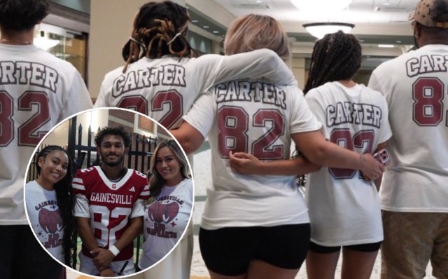 LIL WAYNE AND SARAH VIVAN SUPPORT SON DWADE III AT HIGH SCHOOL FOOTBALL OPENER