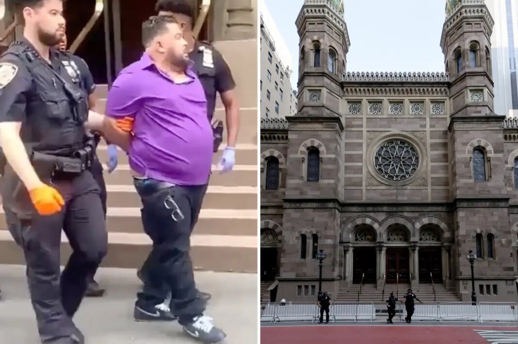 Lunatic attacks congregant at NYC synagogue, spits on security guard