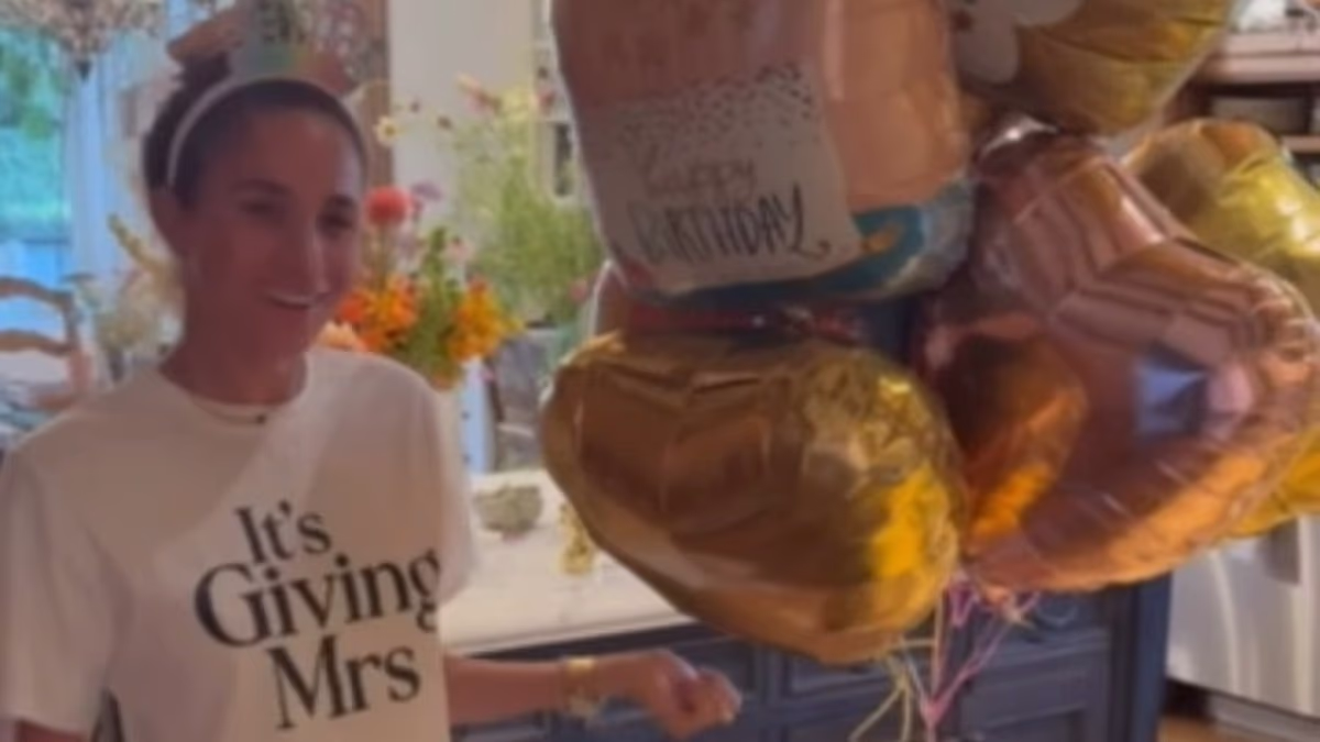 Meghan posts clip of her dancing to happy birthday as Harry laughs