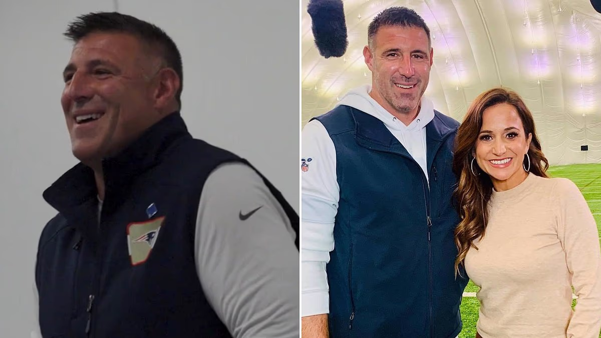Mike Vrabel celebrates birthday with surprise guest at Patriots camp