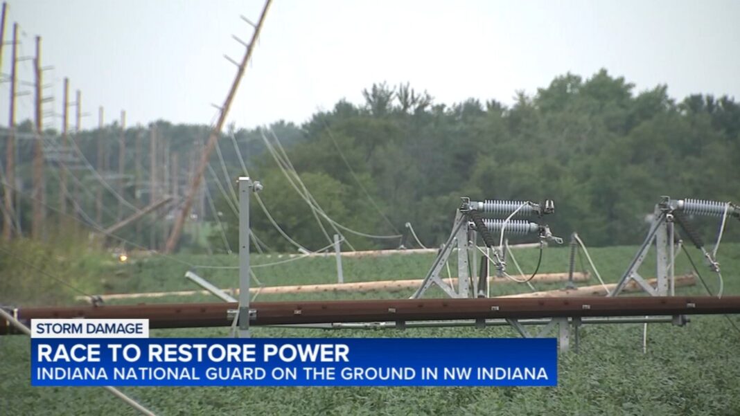 NW Indiana power outages: More than 200K NIPSCO customers without power after storms, Indiana National Guard deployed