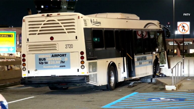Newark Airport Shuttle Bus Hits Concrete Barrier, Injuring 13