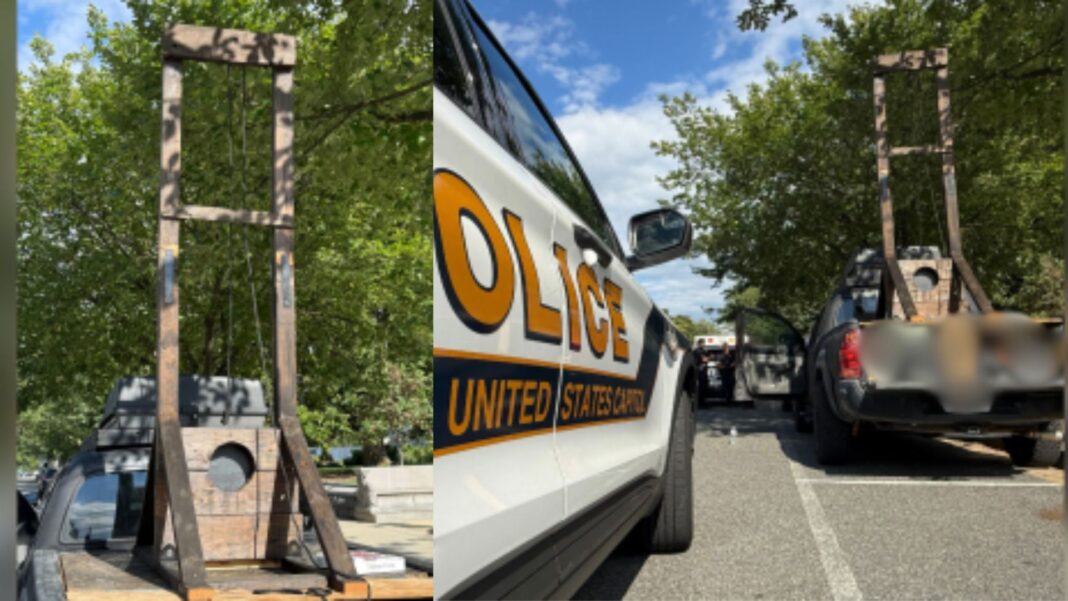Police arrest man after finding guillotine in truck near US Capitol building