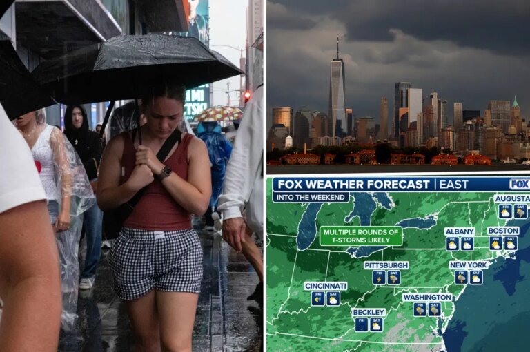 East Coast Braces for Intense Thunderstorms and Flooding Amid Scorching Weekend Heat