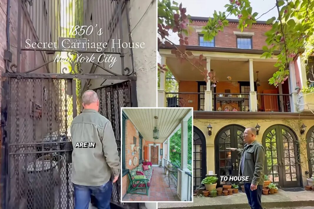 Rare Gilded Age carriage house from 1850s hidden behind secret gate lists for $2.5 million