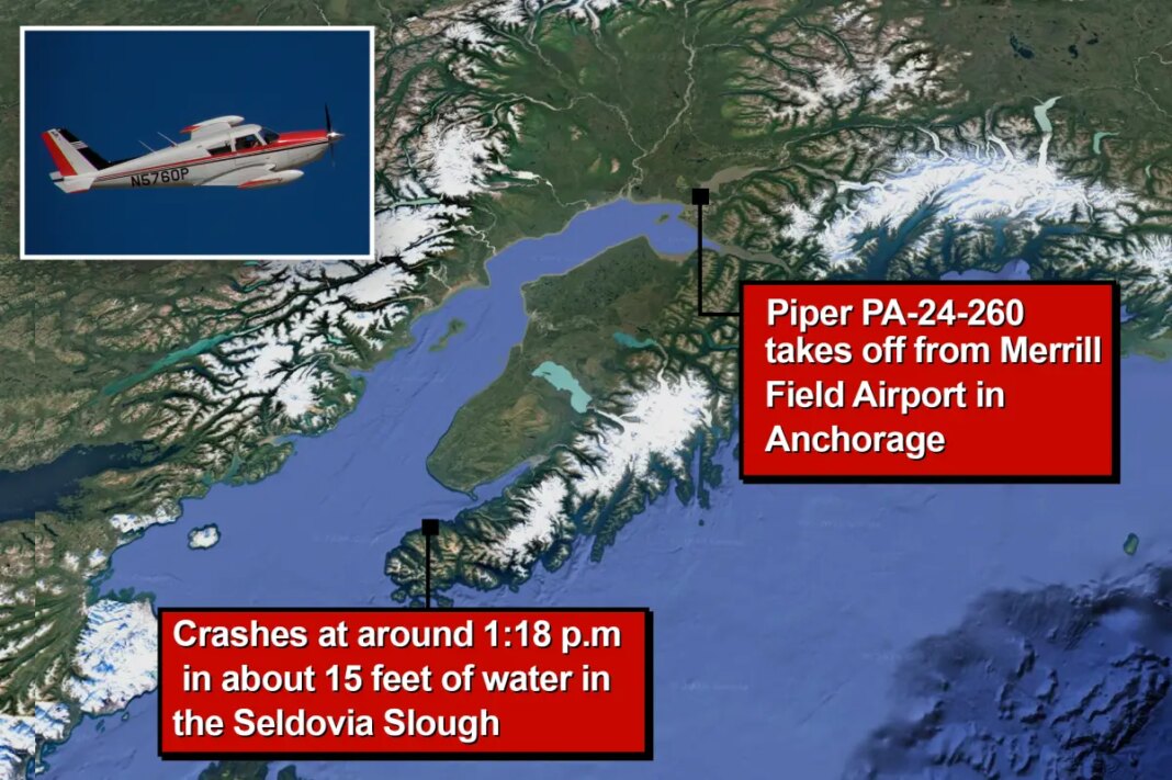 Small plane crashes into shallow water near remote Alaska town, killing all 4 people aboard
