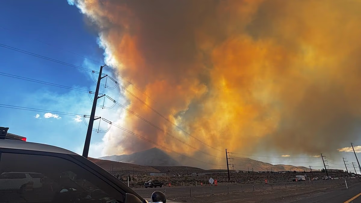 State of emergency as wildfires rip through 10,000 acres of Nevada