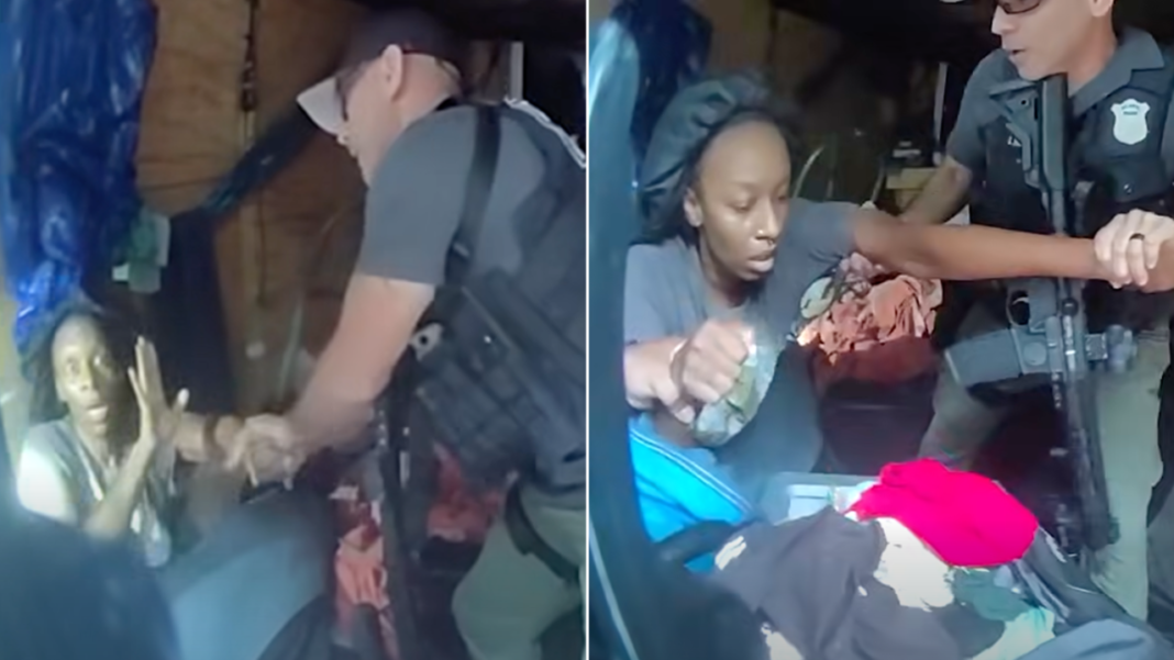 Two missing children rescued from trailer as police arrest babysitter on kidnapping charges
