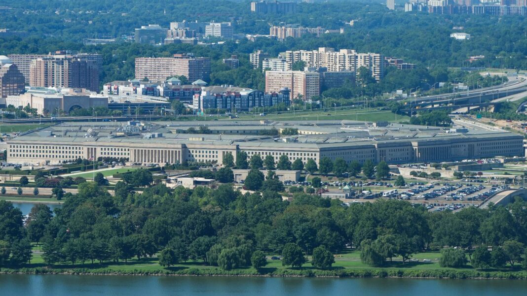 The Pentagon is seen from the Washington Monument, Wednesday, Aug. 19, 2026, in Washington.